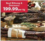 Beef Biltong & Droewors-Per kg