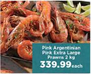 Pink Argentinian Pink Extra Large Prawns-2Kg Each