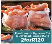 Food Lovers Signature Cut & Deveined Prawns-2 x 350g