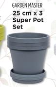 Garden Master 25cm x 3 Super Pot Set (Porcelain)