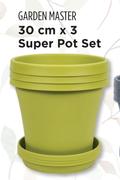 Garden Master 30cm x 3 Super Pot Set (Slate)