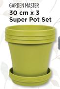 Garden Master 30cm x 3 Super Pot Set (Porcelain)