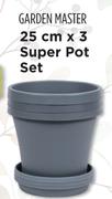 Garden Master 25cm x 3 Super Pot Set (Slate)