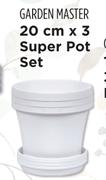Garden Master 20cm x 3 Super Pot Set (Raw Clay)