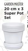 Garden Master 20cm x 3 Super Pot Set (Slate)