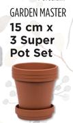 Garden Master 15cm x 3 Super Pot Set (Slate)