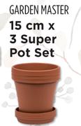 Garden Master 15cm x 3 Super Pot Set (Porcelain)