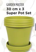 Garden Master 30cm x 3 Super Pot Set (Lime)