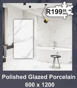 Polished Glazed Porcelain 600 x 1200-Per Sqm