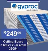 Gyproc Ceiling Board 35054-3.6m x 1.2-6.4mm