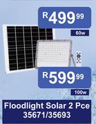 Floodlight Solar 2 Pce 100W 35671/35693