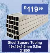 Steel Square Tubing 31805-19 x 19 x 1.6mm 5.8m
