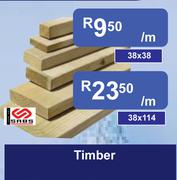 SABS Timber 38 x 38-Per M