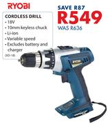 Ryobi Cordless Drill XD-18