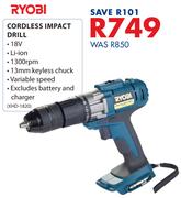 Ryobi Cordless Impact Drill XHD-1820
