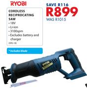 Ryobi Cordless Reciprocating Saw XRS-18