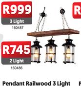 Pendant Railwood (2 Light) 160486