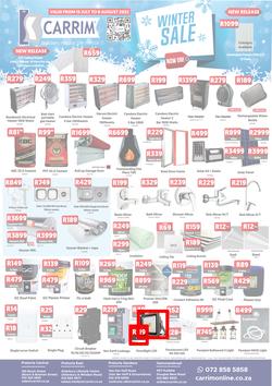 K Carrim Builders Mecca : Winter Sale (15 July - 08 August 2022), page 1