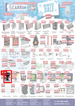 K Carrim Builders Mecca : Winter Sale (15 July - 08 August 2022), page 1