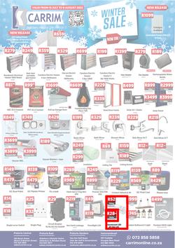 K Carrim Builders Mecca : Winter Sale (15 July - 08 August 2022), page 1