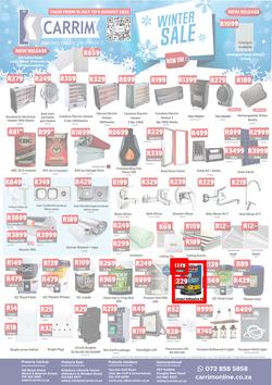 K Carrim Builders Mecca : Winter Sale (15 July - 08 August 2022), page 1