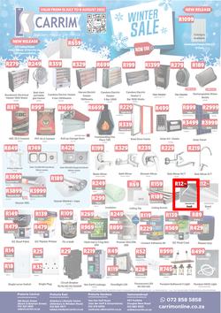 K Carrim Builders Mecca : Winter Sale (15 July - 08 August 2022), page 1