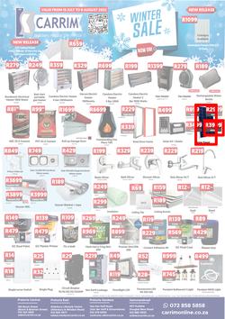 K Carrim Builders Mecca : Winter Sale (15 July - 08 August 2022), page 1