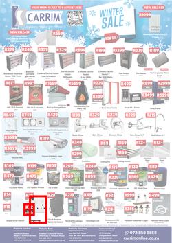 K Carrim Builders Mecca : Winter Sale (15 July - 08 August 2022), page 1