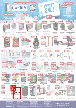 K Carrim Builders Mecca : Winter Sale (15 July - 08 August 2022), page 1