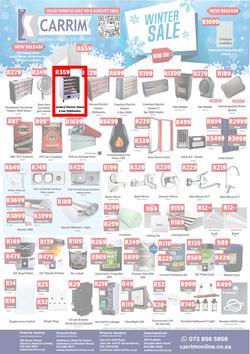 K Carrim Builders Mecca : Winter Sale (15 July - 08 August 2022), page 1