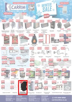 K Carrim Builders Mecca : Winter Sale (15 July - 08 August 2022), page 1