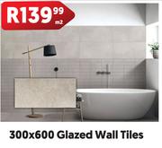 Glazed Wall Tiles 300 x 600-Per Sqm