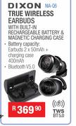 Dixon True Wireless Earbuds With Built In Rechargeable Battery & Magnetic Charging Case NIA-Q6
