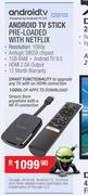 Android TV Stick Pre Loaded With Netflix CZSE1103