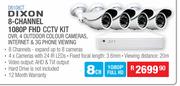 Dixon 8 Channel 1080P FHD CCTV Kit D6108CT