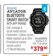 Aviator Bluetooth Smart Watch With App Pairing M16374B