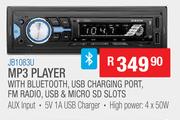 Jebson MP3 Player With Bluetooth, USB Charging Port, FM Radio, USB & Micro SD Slots JB1083U
