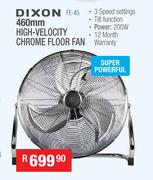 Dixon 460mm High Velocity Chrome Floor Fan FE-45