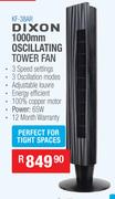 Dixon 1000mm Oscillating Tower Fan KF-38AR