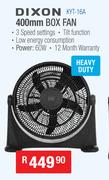 Dixon 400mm Box Fan KTY-16A