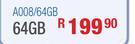 USB 2.0 Retractable Flash Drives 64GB A008/64GB