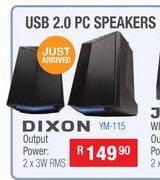 Dixon USB 2.0 PC Speakers YM-115