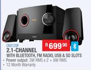 Dixon Multimedia Speakers Systems 2.1 Channel With Bluetooth, FM Radio, USB & SD Slots DN3129F