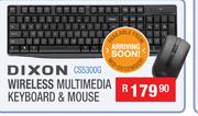 Dixon Wireless Multimedia Keyboard & Mouse CS5300G