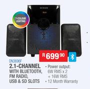 Dixon Multimedia Speakers Systems 2.1 Channel With Bluetooth, FM Radio, USB & SD Slots DN3696F