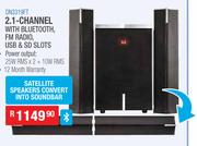 Dixon Multimedia Speakers Systems 2.1 Channel With Bluetooth, FM Radio, USB & SD Slots DN3319FT