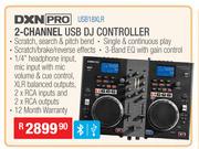 DXN Pro 2 Channel USB DJ Controller USB18XLR