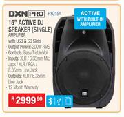 DXN Pro 15" Active DJ Speaker (Single) Amplifier With USB & SD Slots HYQ15A