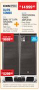 DXN Pro Dual 15" DJ/PA Speakers (Pair) F215 + DXN Pro Professional Power Amplifier MA-500
