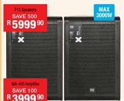 DXN Pro 15" DJ/PA Speakers (Pair) F15